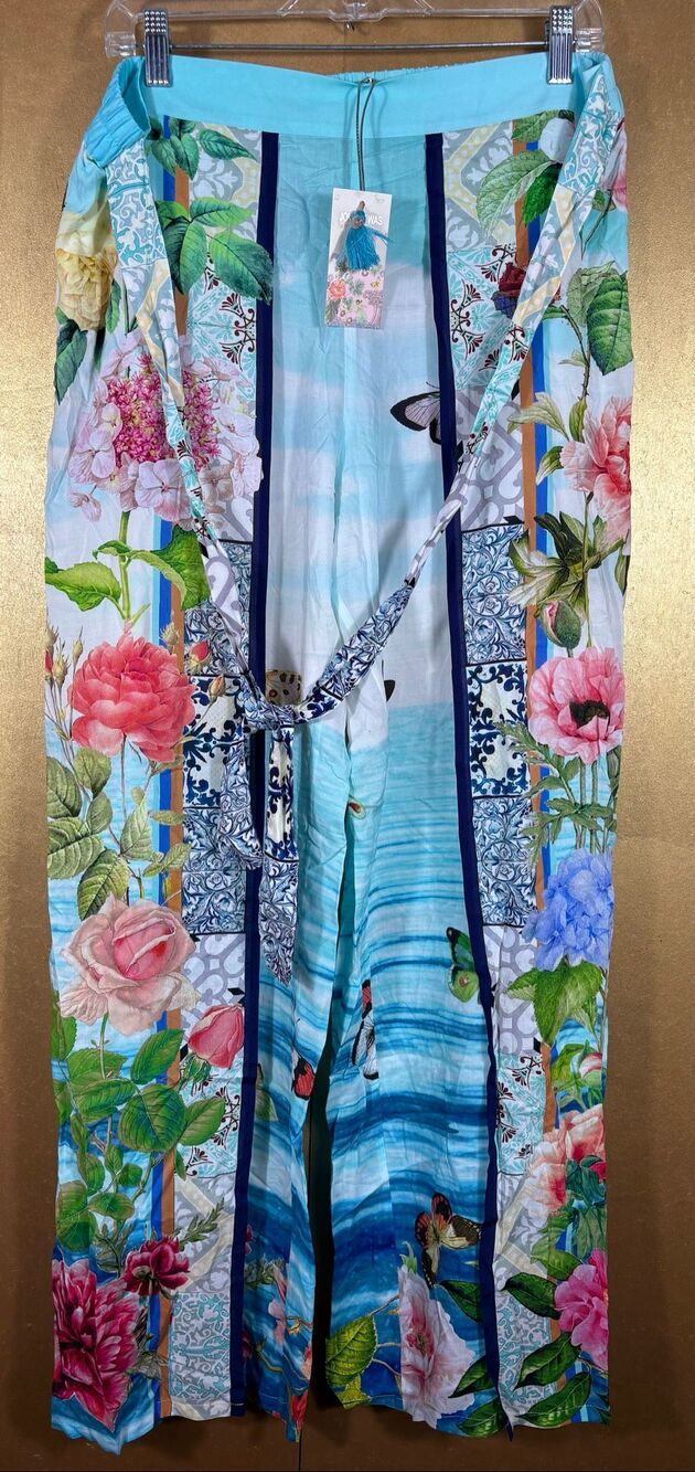 Johnny Was Costa Azul wrap pants size L